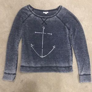 Delia’s blue anchor top! Fits like a sweater!